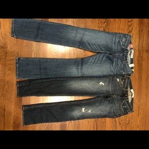 2 pair Hollister jeans size 1